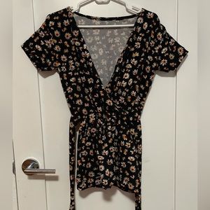 Short Floral Romper Dress